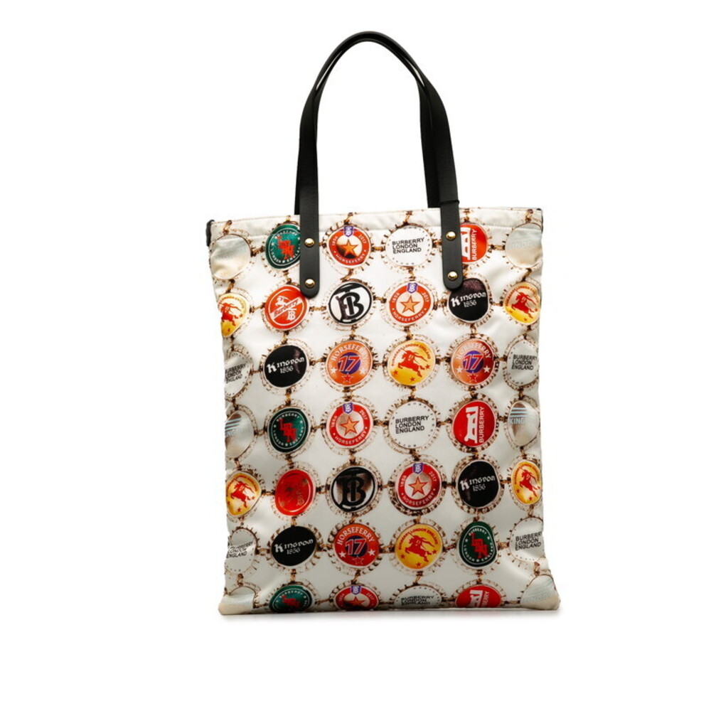 Burberry bag logo cap white tote multi bottle handbag - Picture 3 of 8